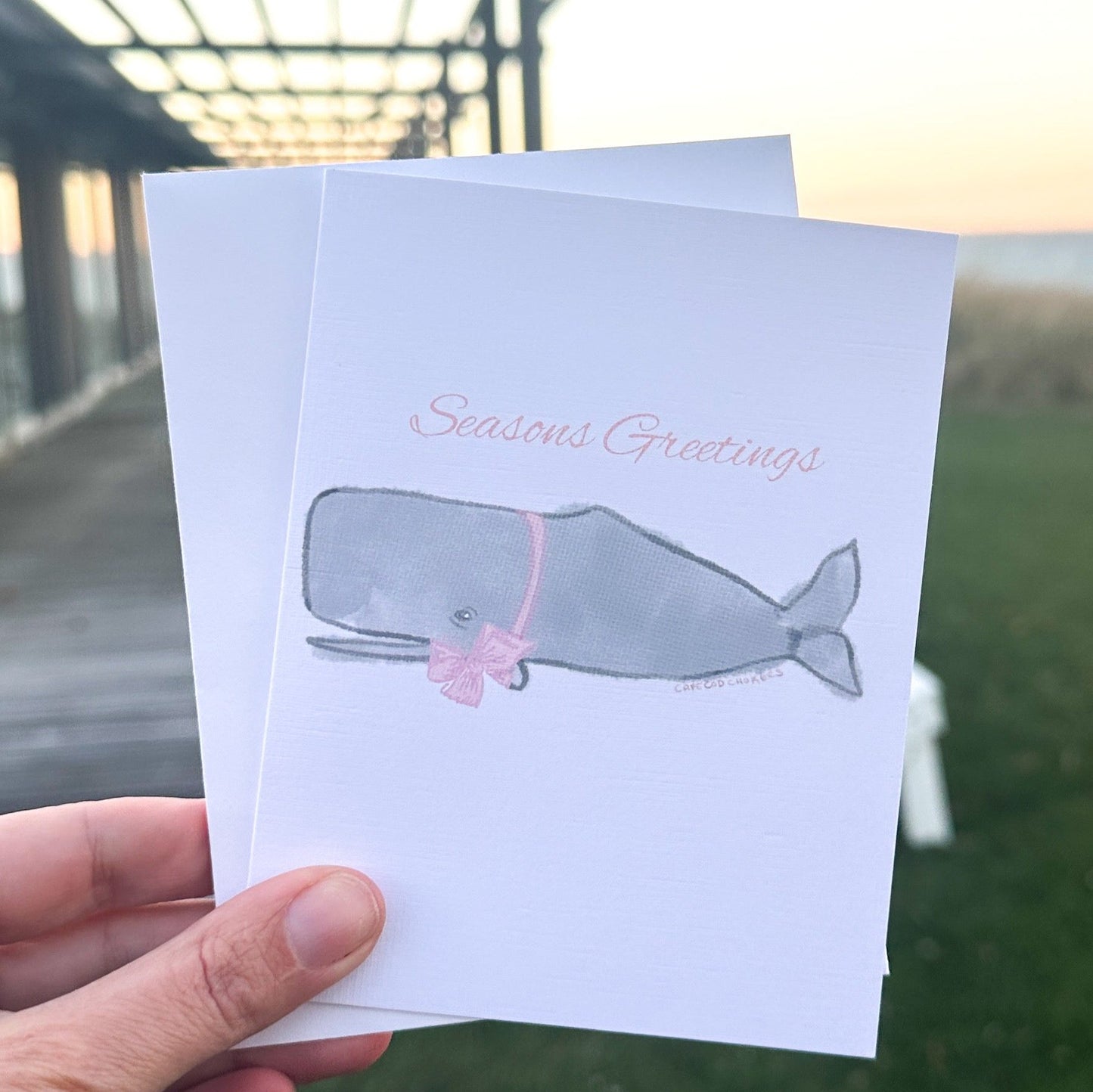 Cape Cod Fancy Holiday Pastel Card Box Set of 3