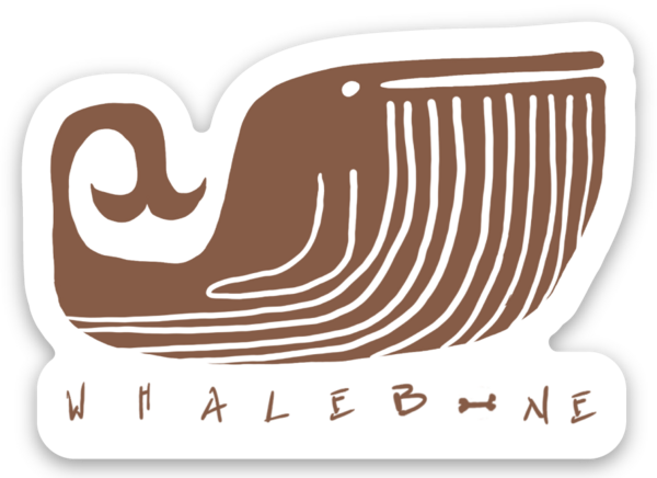 Chocolate Whimsical Whale whaleBONE Stickers