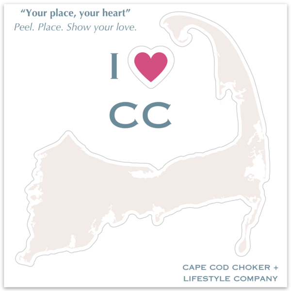 Your place, Your Heart Large Cape Cod Bumper Sticker