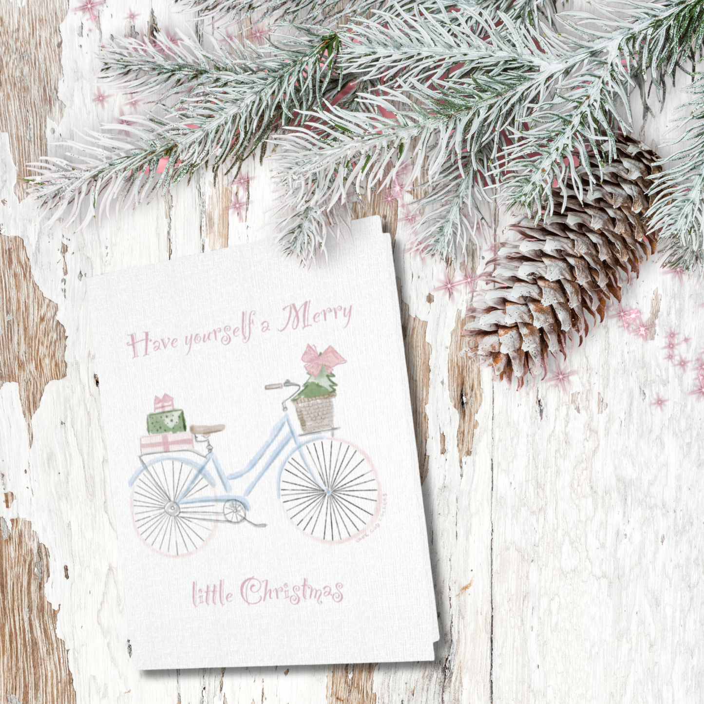 Cape Cod Fancy Holiday Pastel Card Box Set of 3