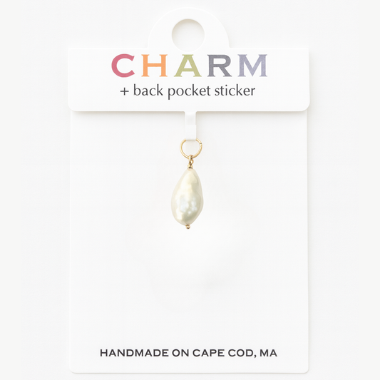 Baroque Pearl Hoop and Chain Charms