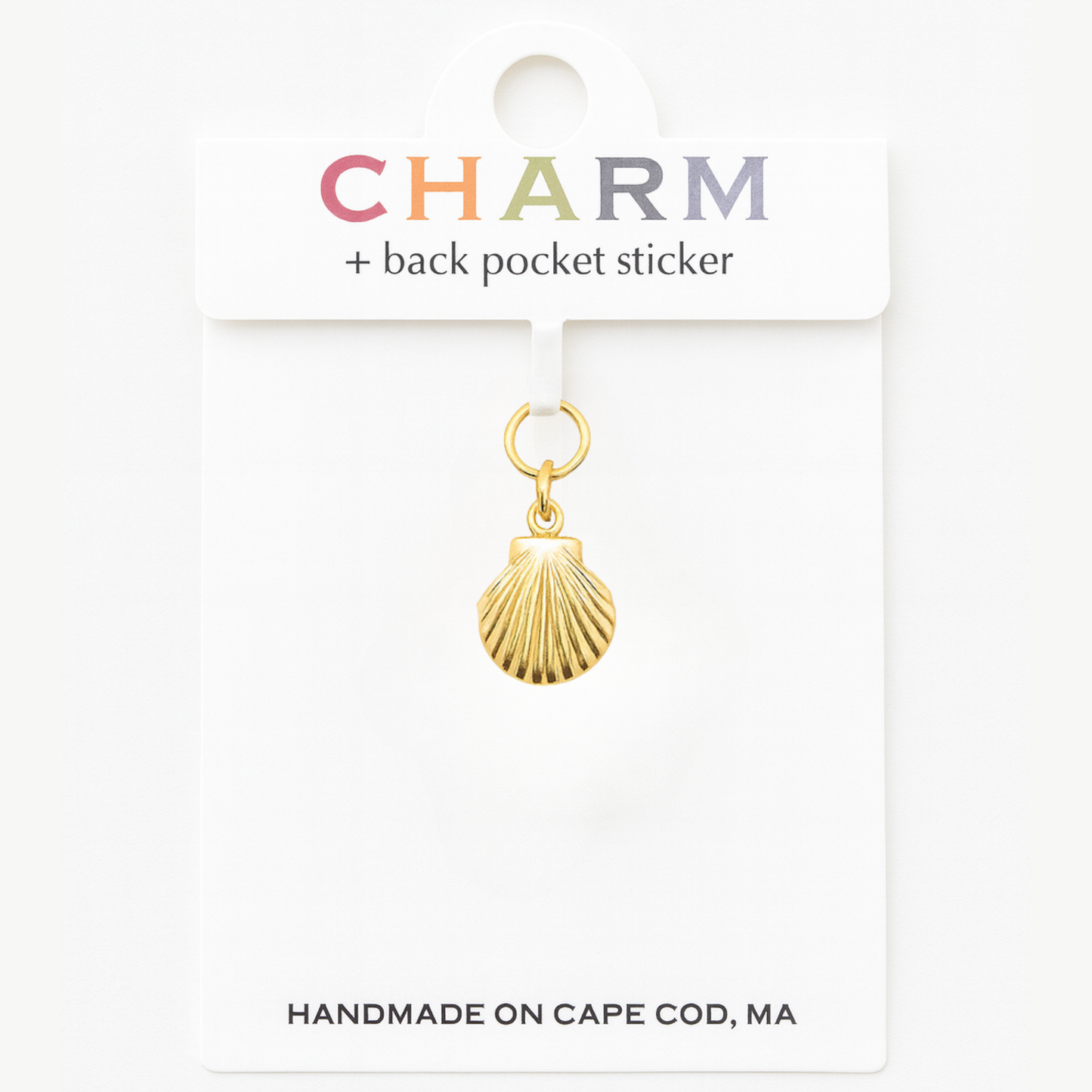 Large Scallop Hoop and Chain Charms