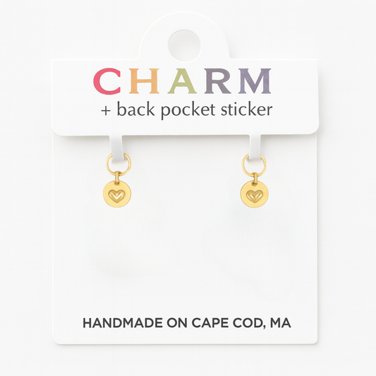Heart Disk Hoop and Chain Charms