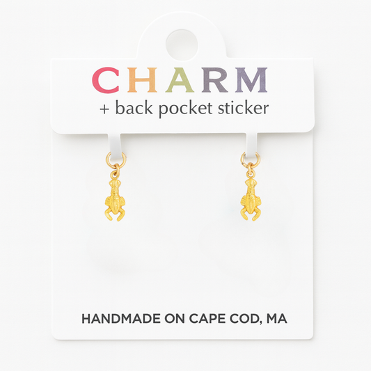 Baby Lobsters Shell Hoop and Chain Charms