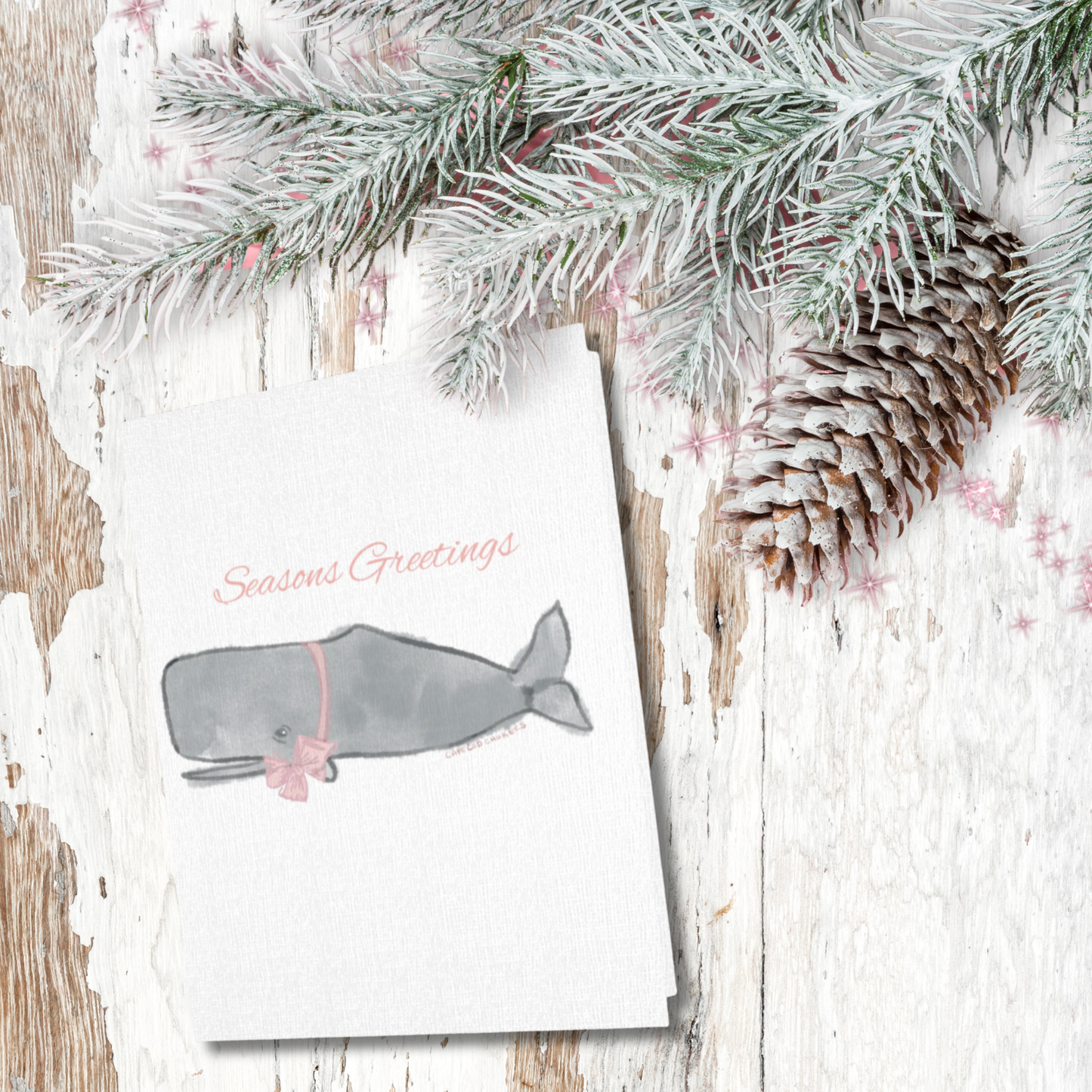 Cape Cod Fancy Holiday Pastel Card Box Set of 3