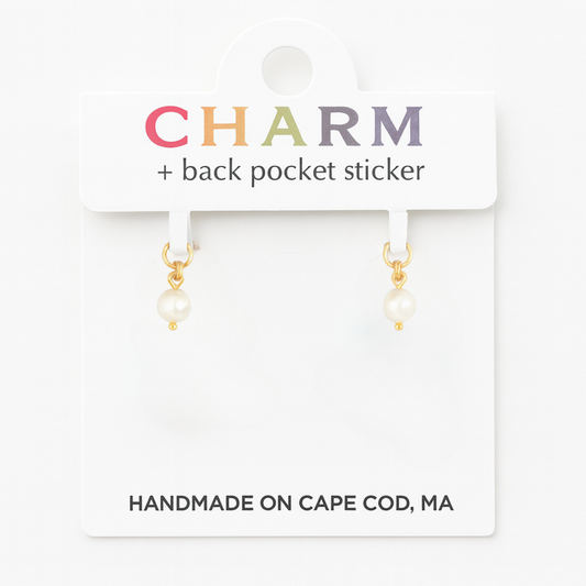 Pearl Hoop and Chain Charms