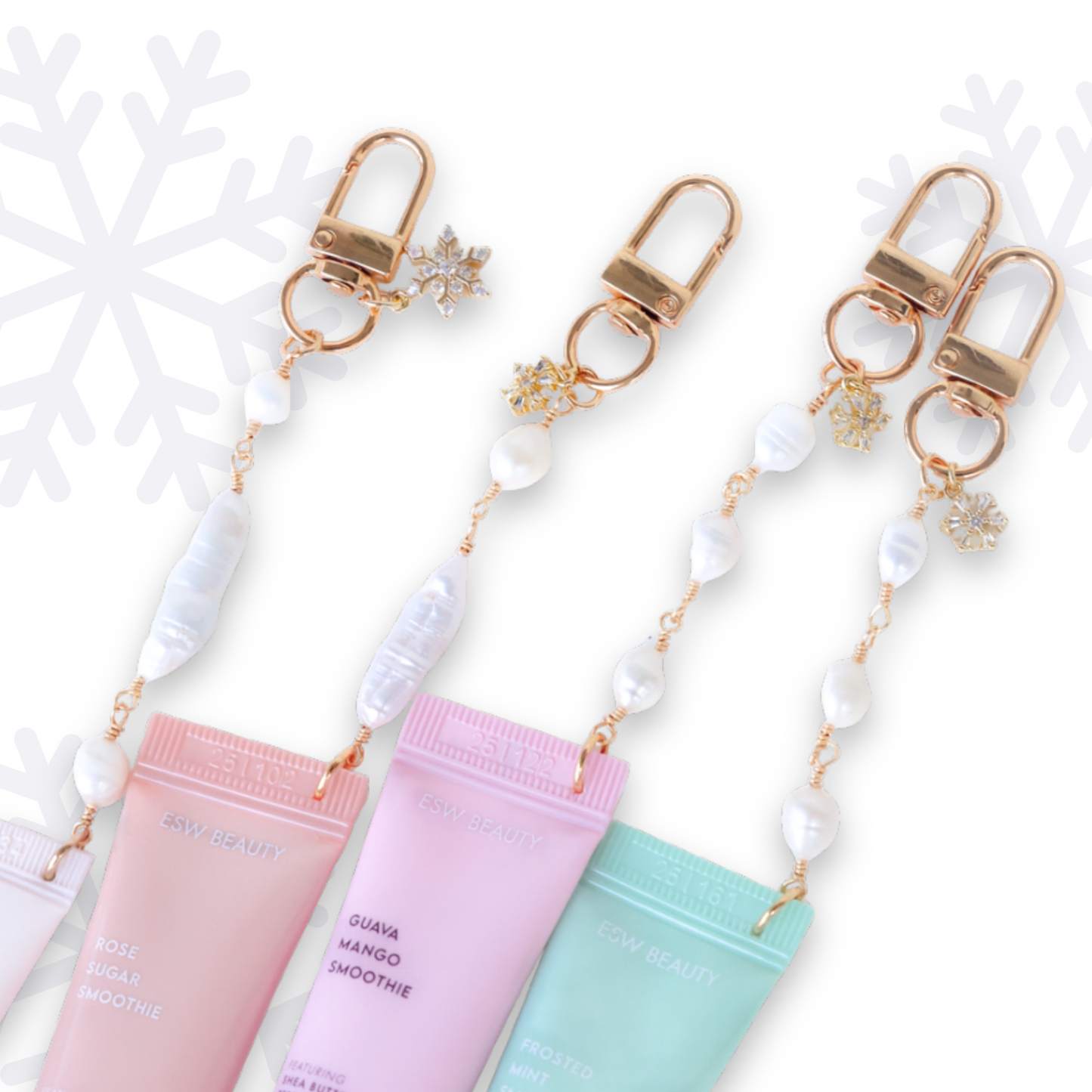 NEW!! Winter Wonderland Lip Gloss + Pearl Chain Pitaya Coconut