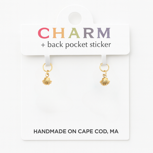 Baby Scallop Shell Hoop and Chain Charms