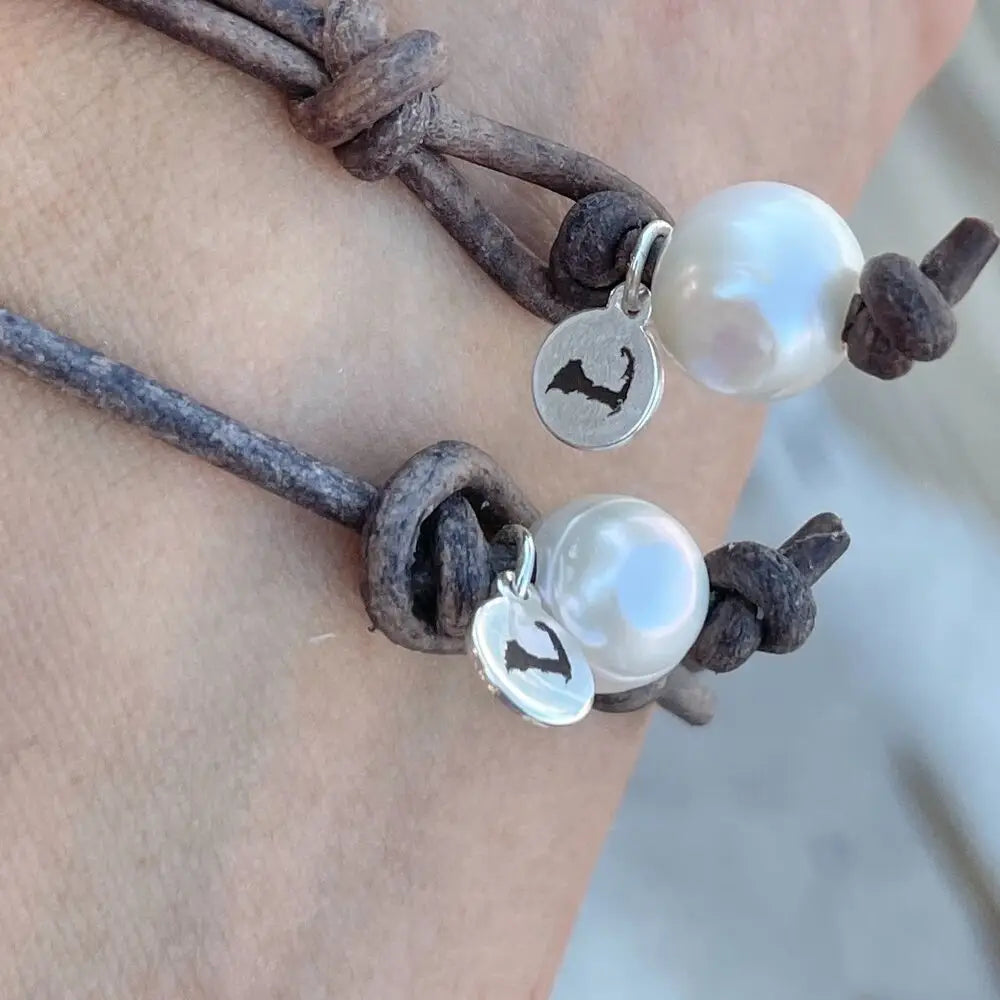 Single Stone Leather Anklet