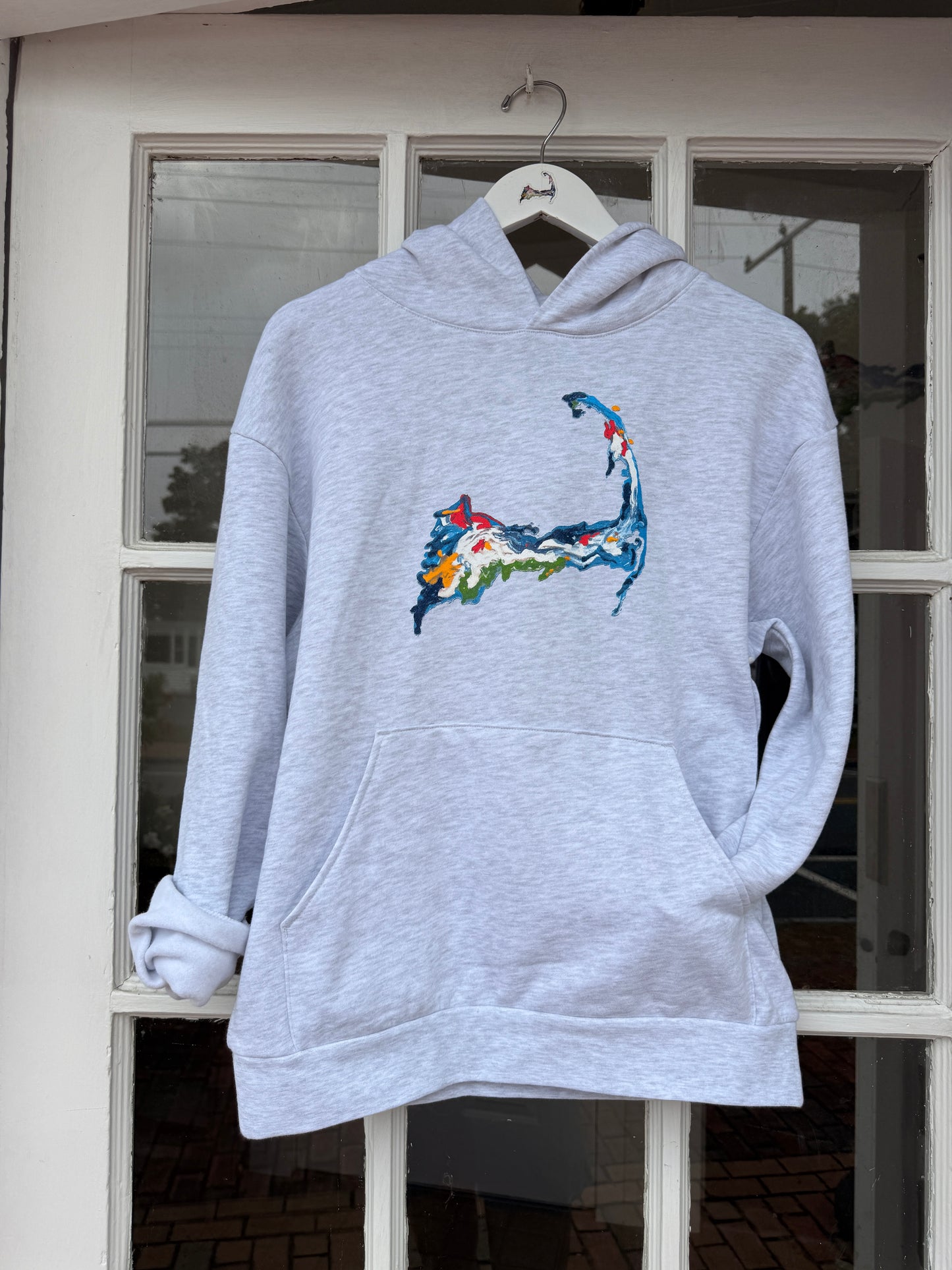 Ash urban Cape Cod, colorful abstract hoodie