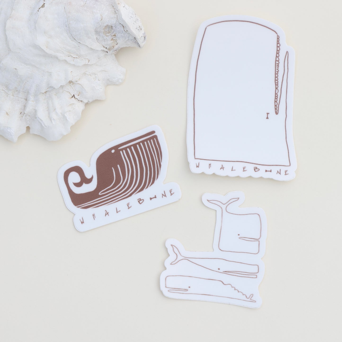 Chocolate Whimsical Whale whaleBONE Stickers
