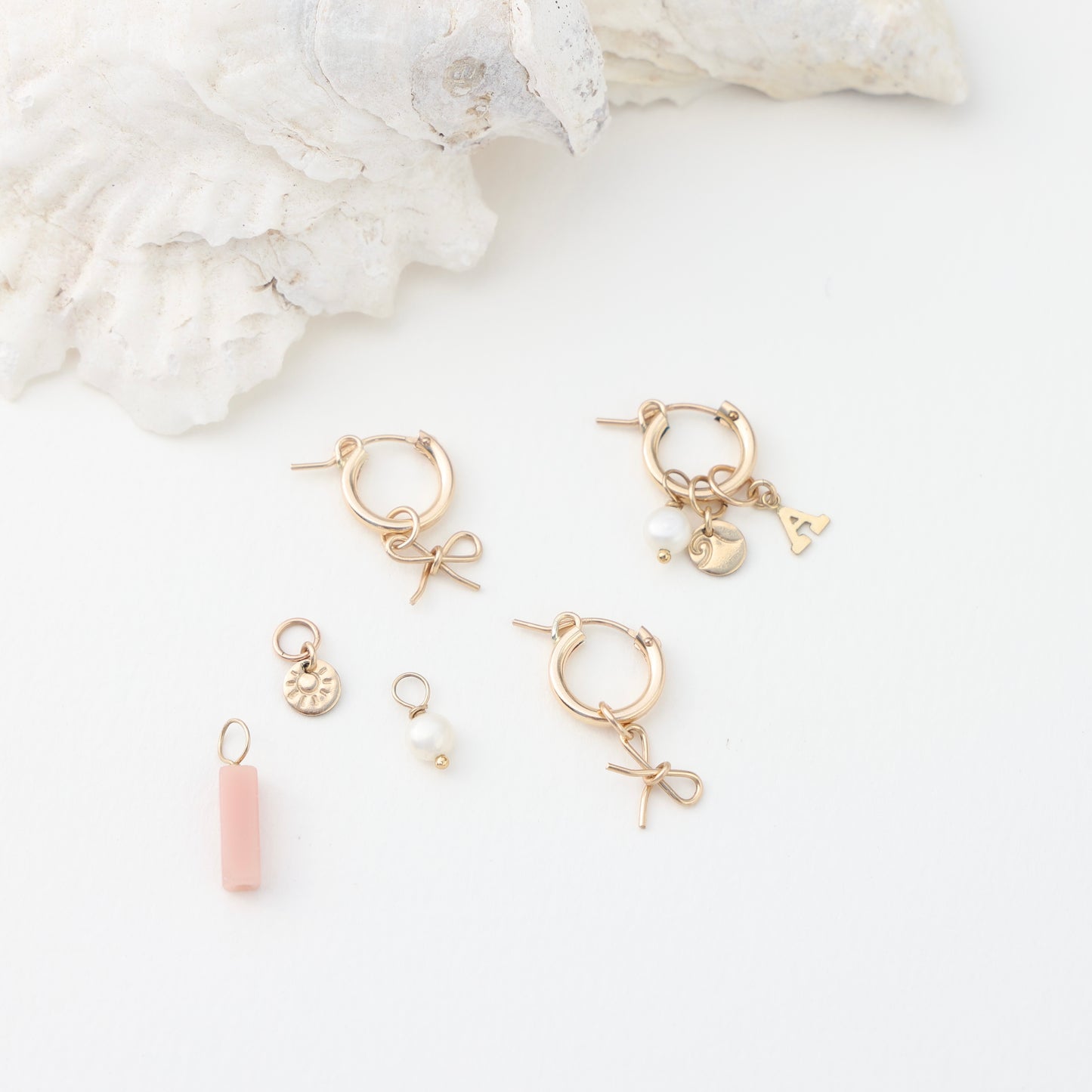 Letter Hoop and Chain Charms