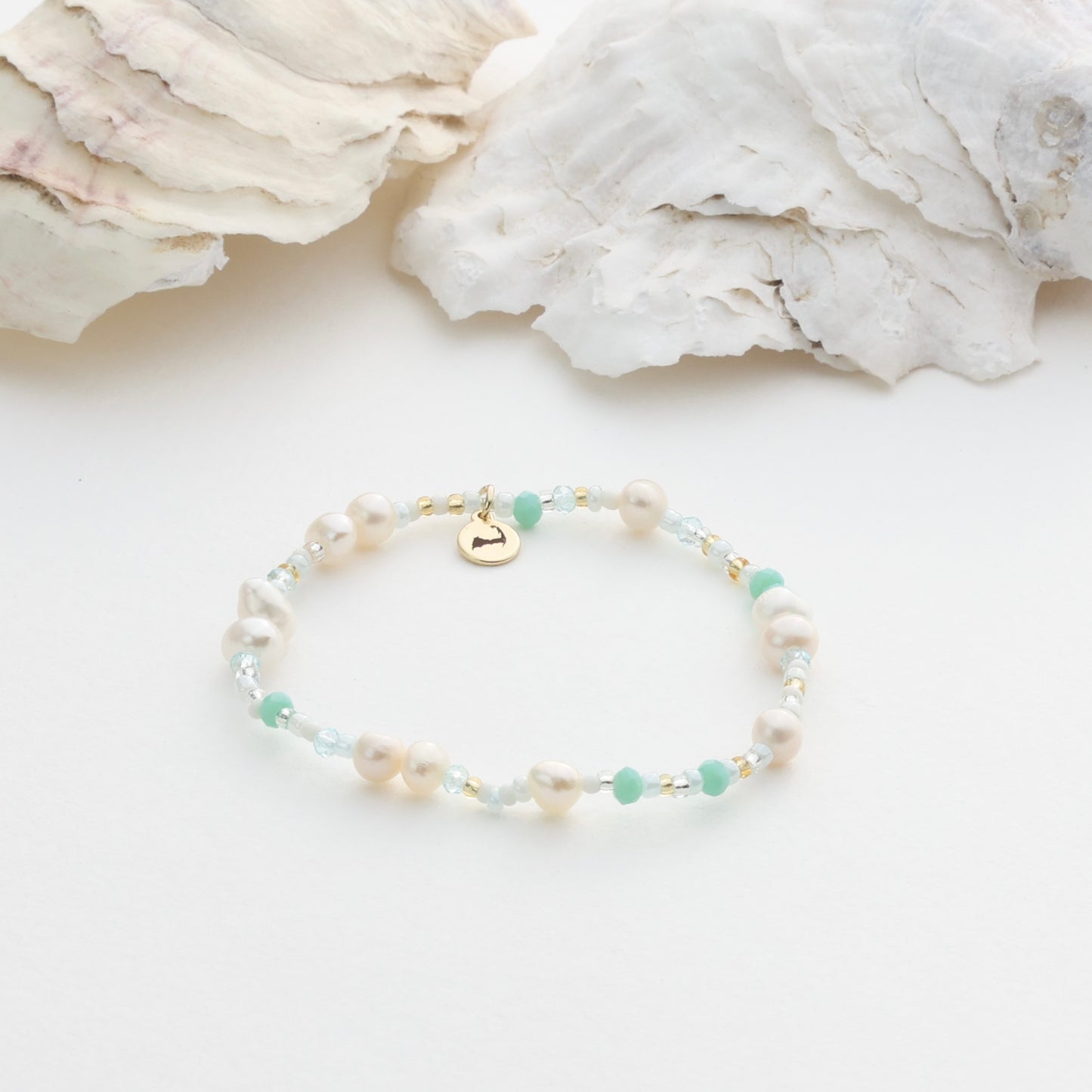 Sandy Neck Pearl Beach Bead Bracelet