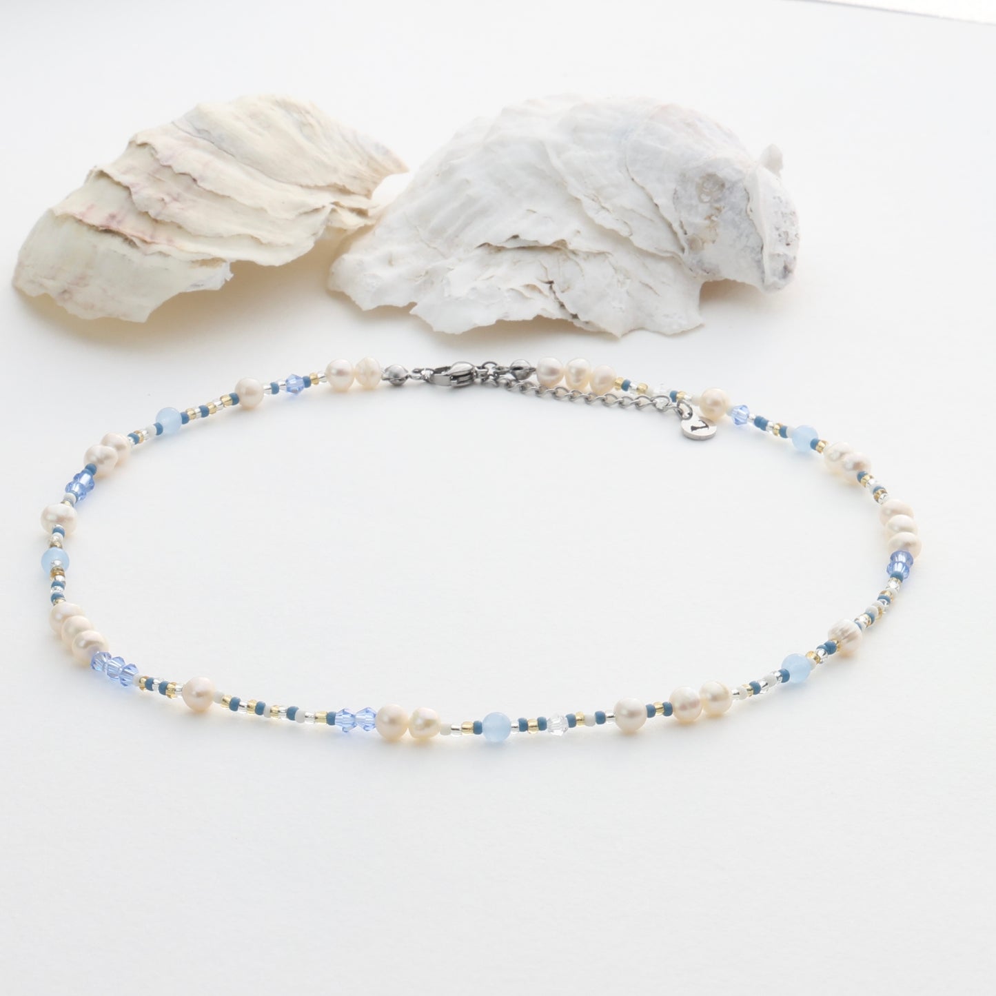 NEW!! Nantucket Pearl and Multicolor Bead Choker