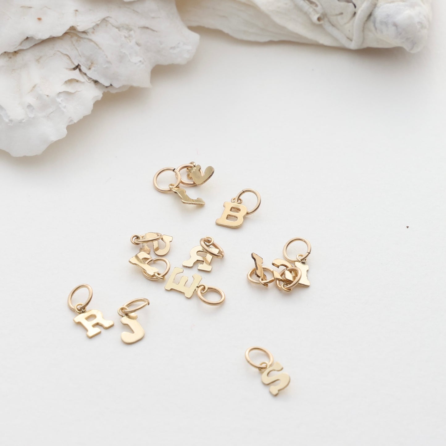 Letter Hoop and Chain Charms