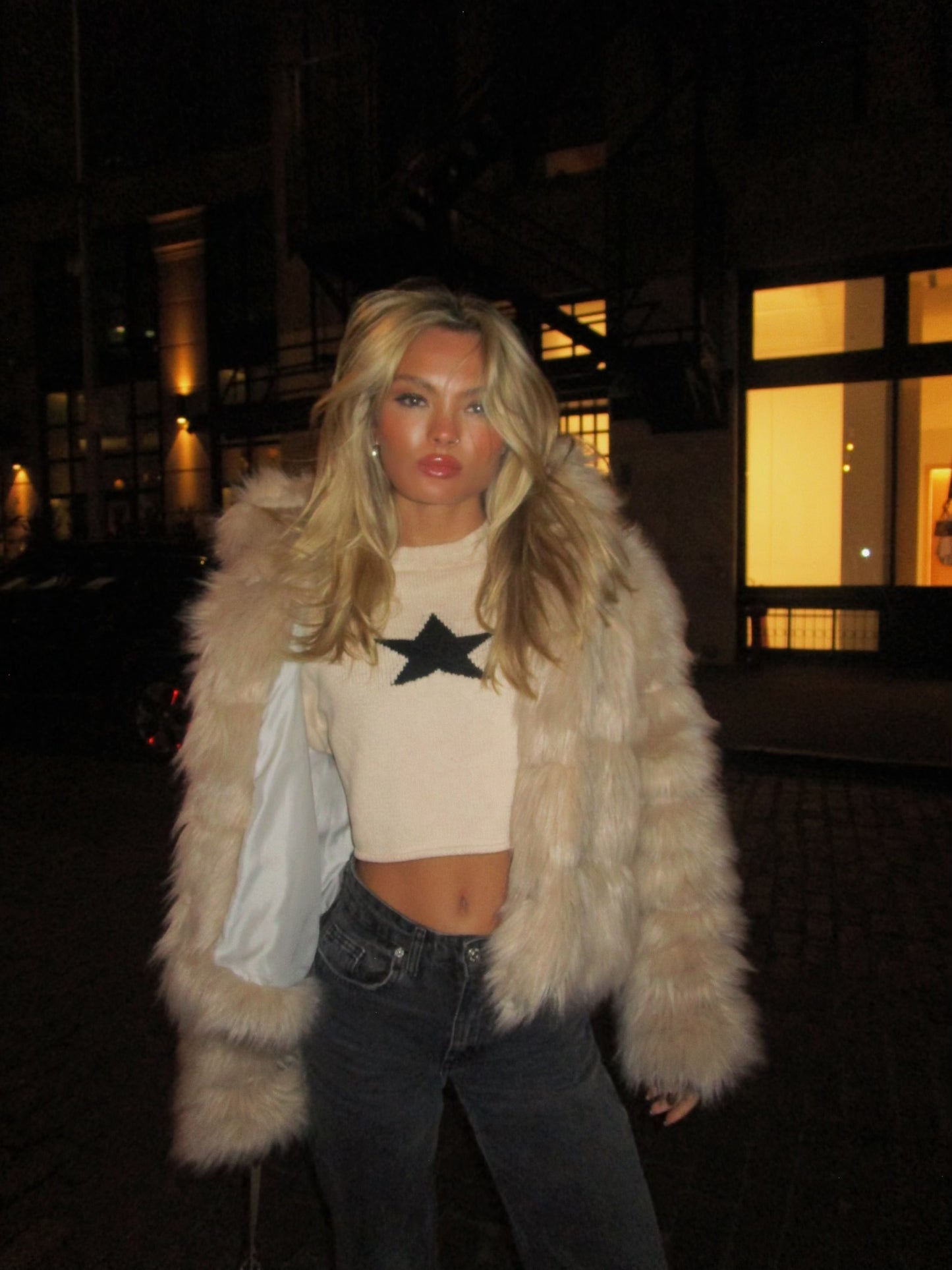Cropped Star Sweater