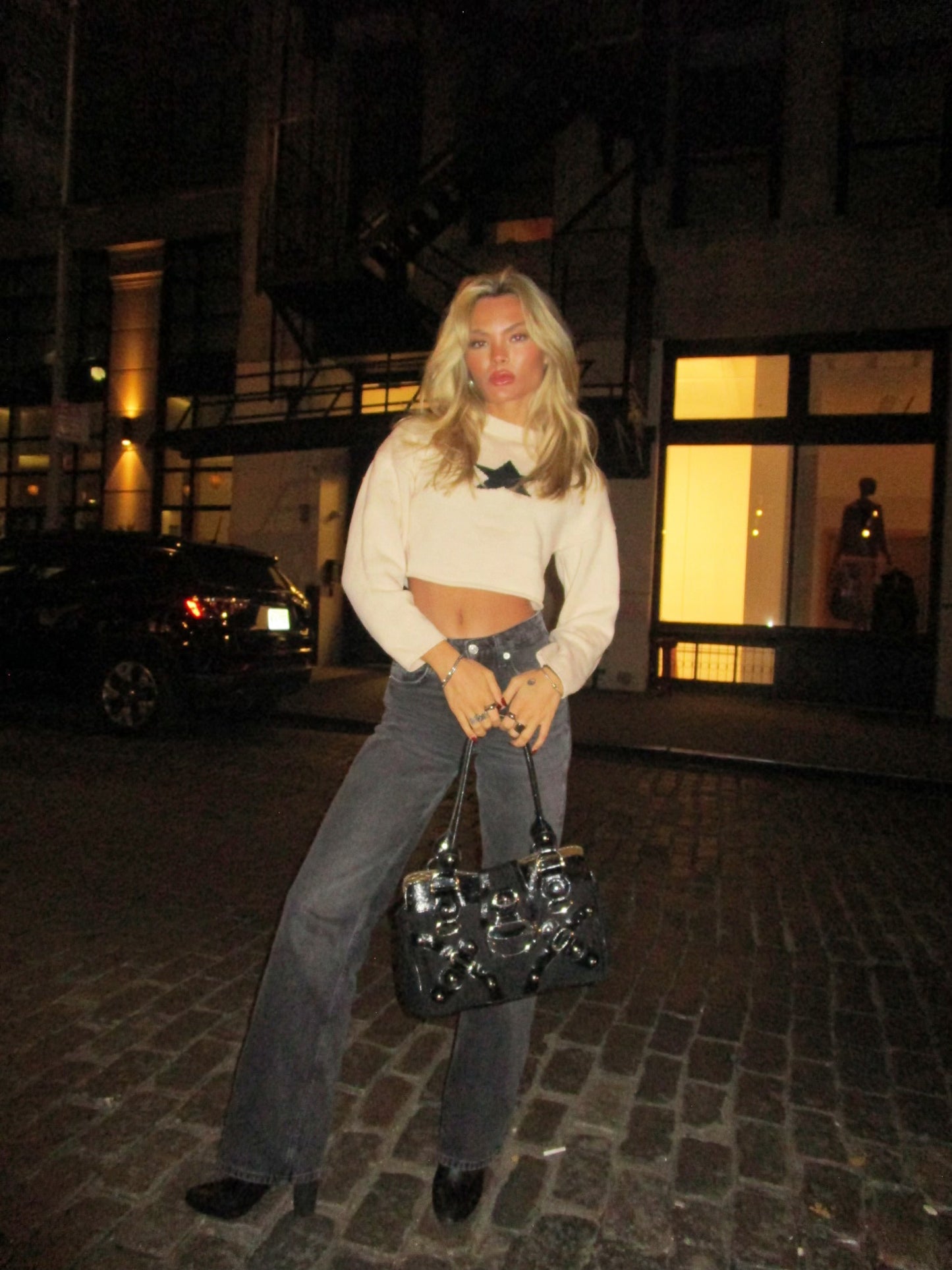 Cropped Star Sweater