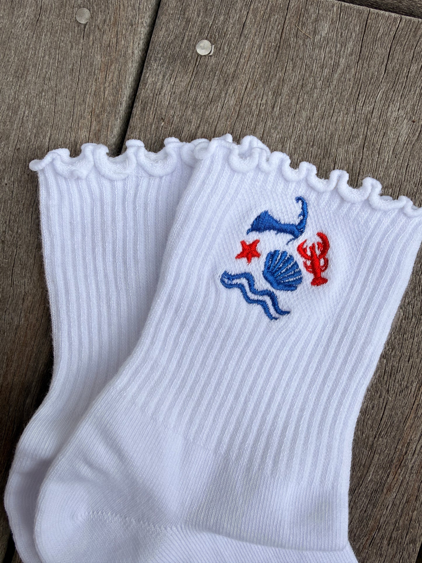 Cape Cod Ruffle Socks