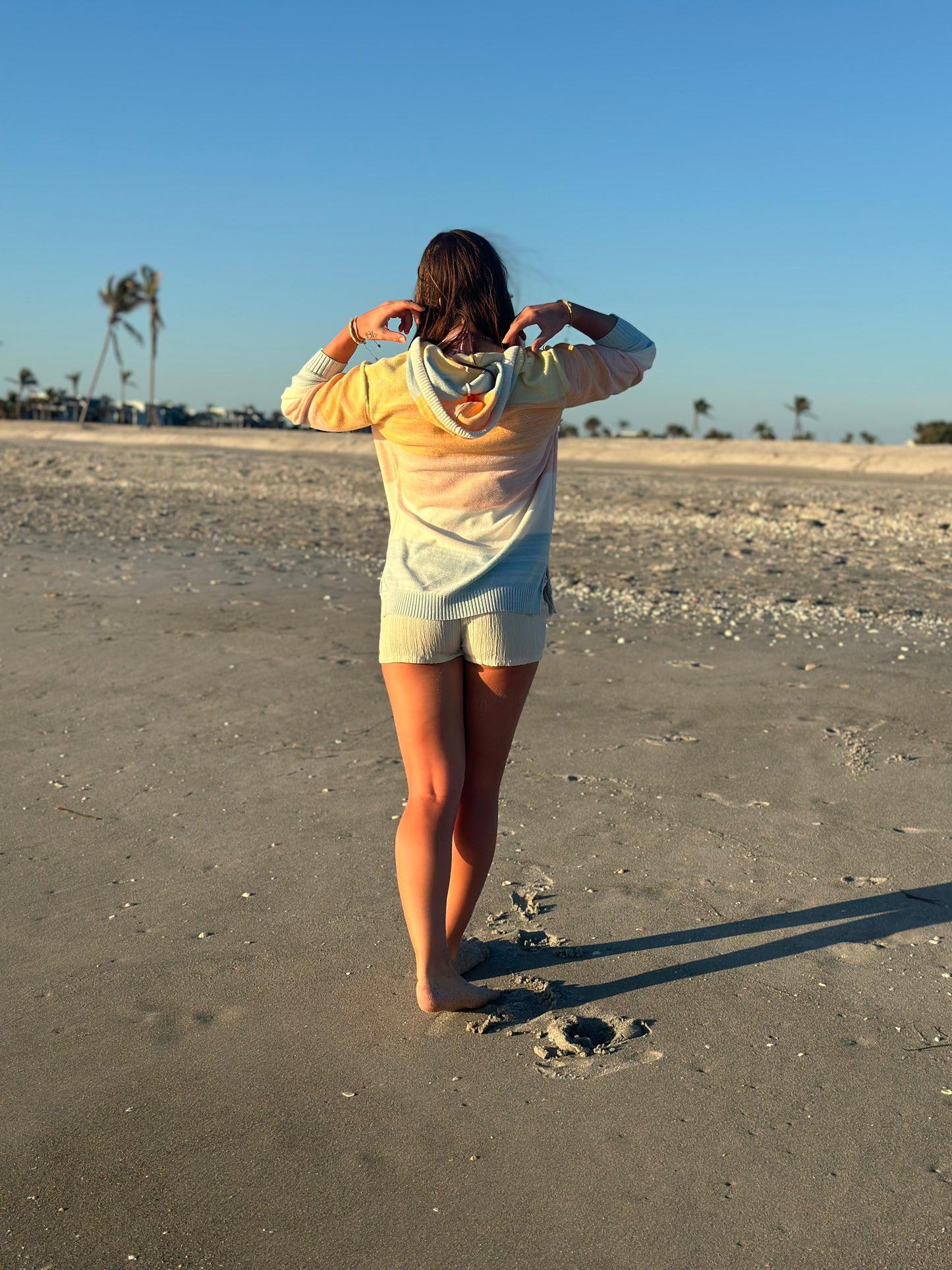 Sunset Hooded Beach Sweater