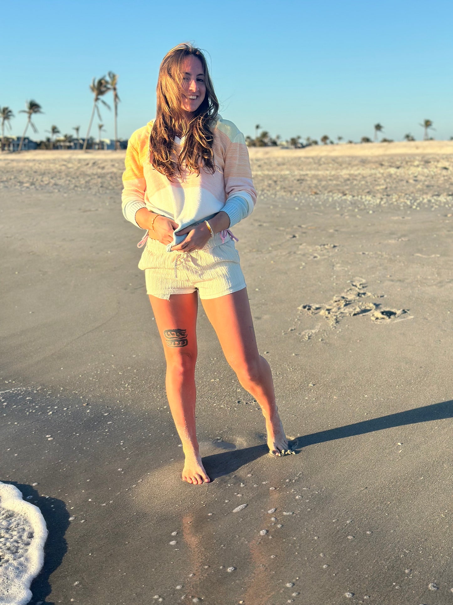Sunset Hooded Beach Sweater