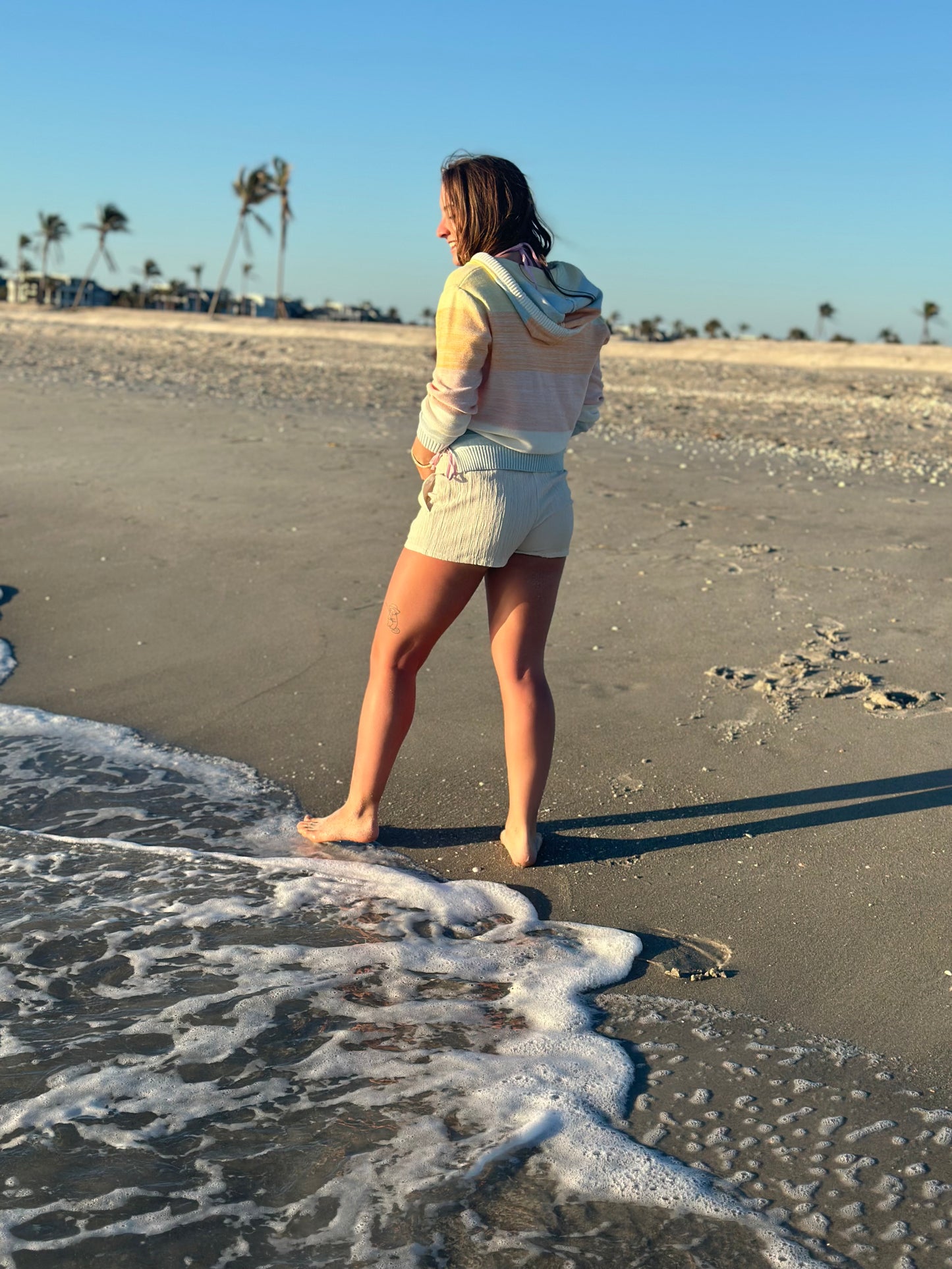 Sunset Hooded Beach Sweater