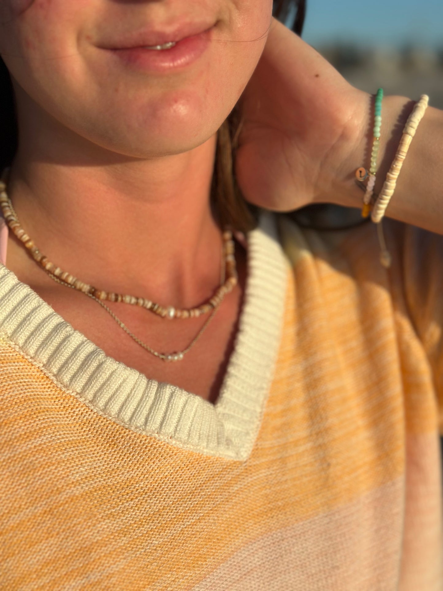 Ala Moana Shoreline Pearl and Puka Bracelet