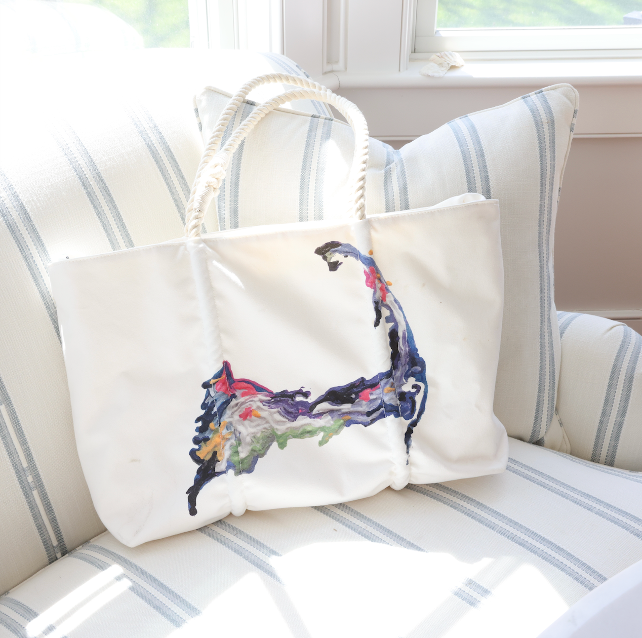 NEW!! Dockside Cape Cod Cotton Canvas Large Bag
