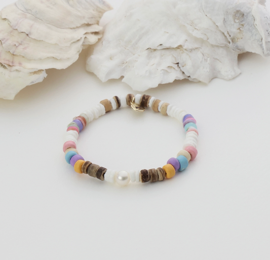 Puka Shell Ocean Breeze BRACELET Rainbow
