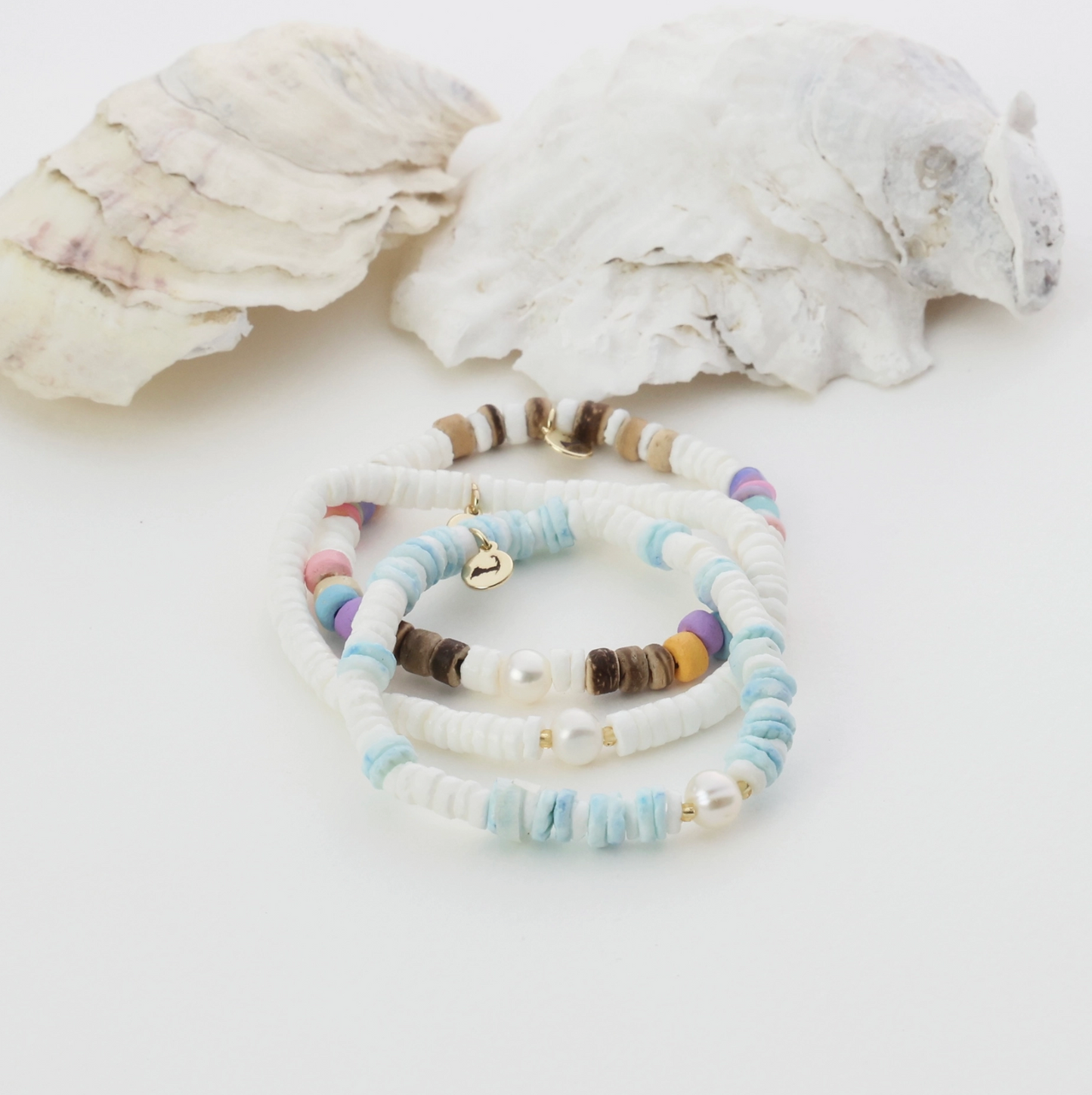 Puka Shell Ocean Breeze BRACELET Sky
