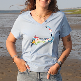 NEW!! Cape Cod Navy V-Neck Tee RESTOCKING 11/20/2025