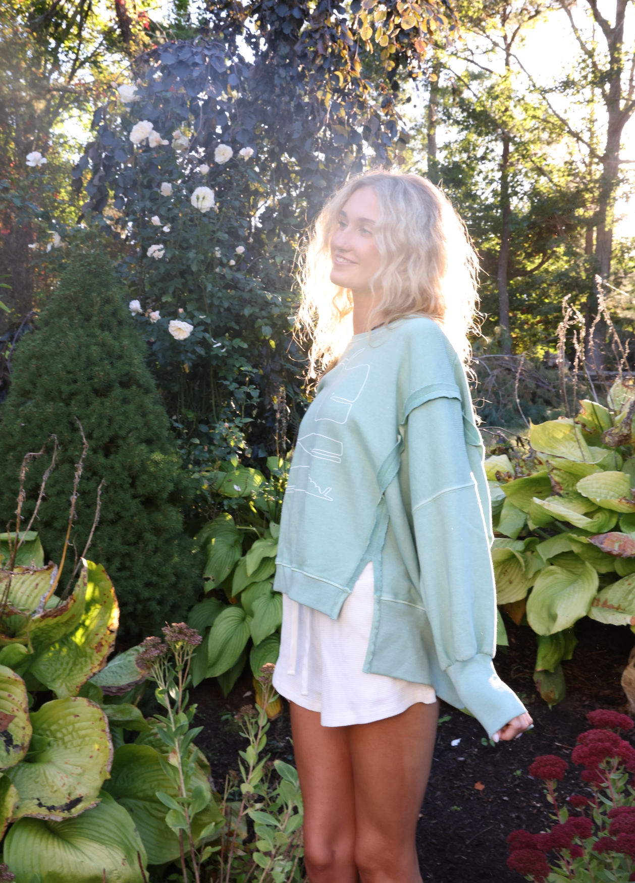 NEW!! Oversized Triple Whale Light Green