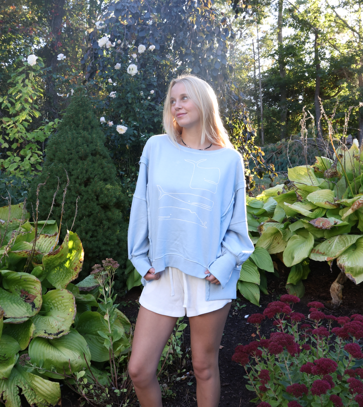 NEW!! Oversized Triple Whale Baby Blue