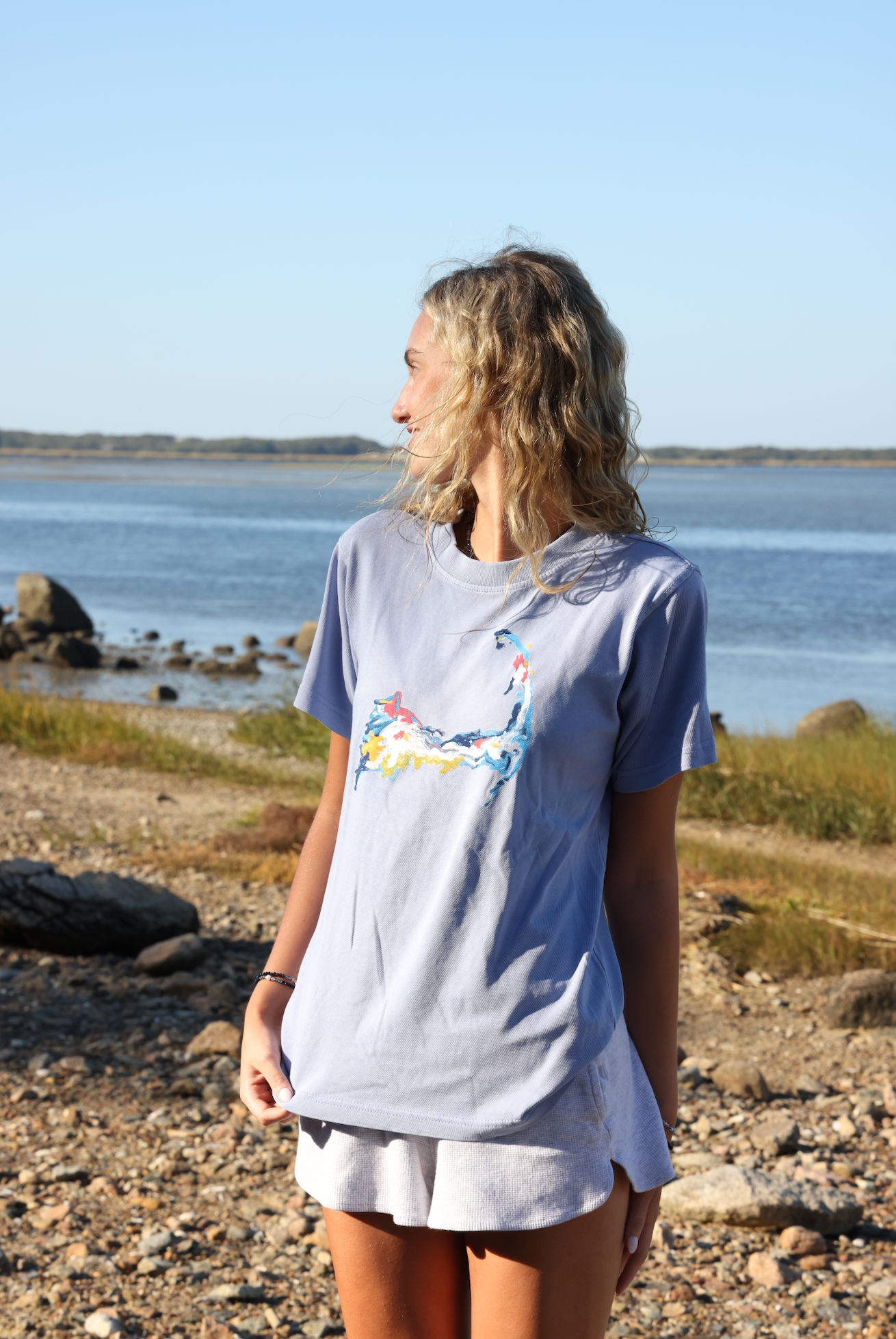 New!! Abstract Cape Cod Map Heavy Weight Tee