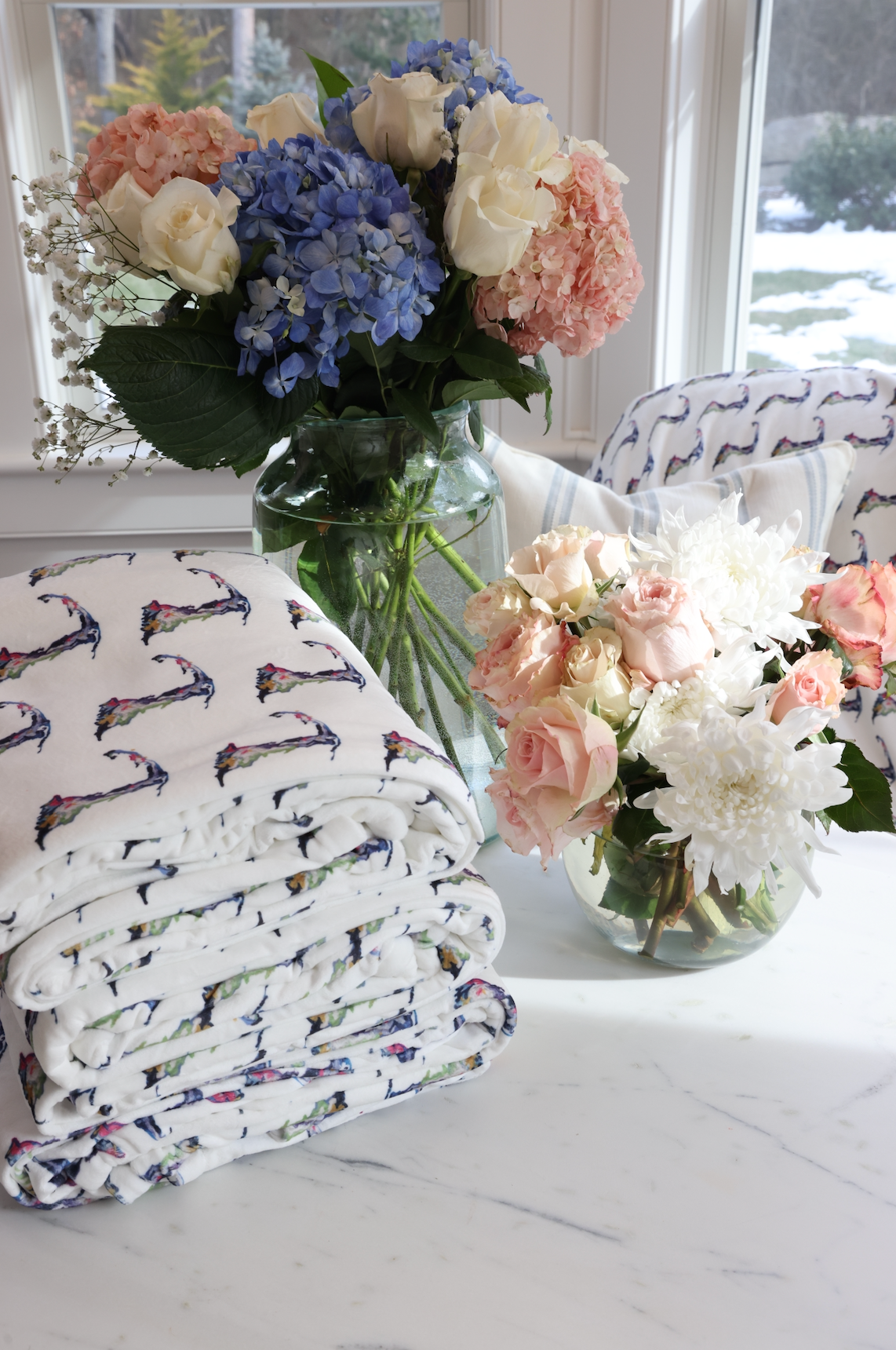 Cape Cod Fuzzy Throw Blanket