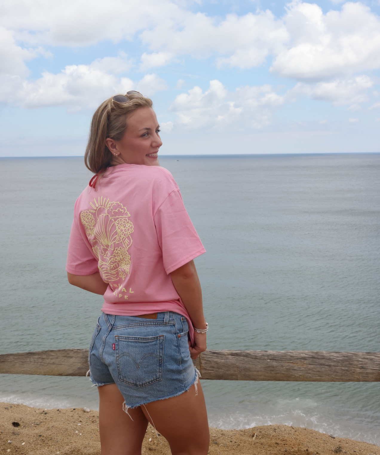 Pink Puff Shell Hydrangea Tee