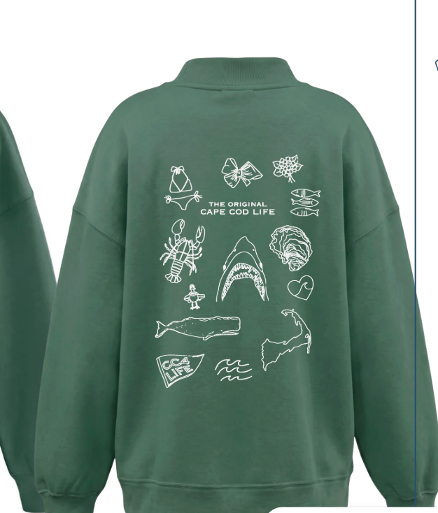 CC4Life Cape Cod Icon Mock Neck Ivy Green