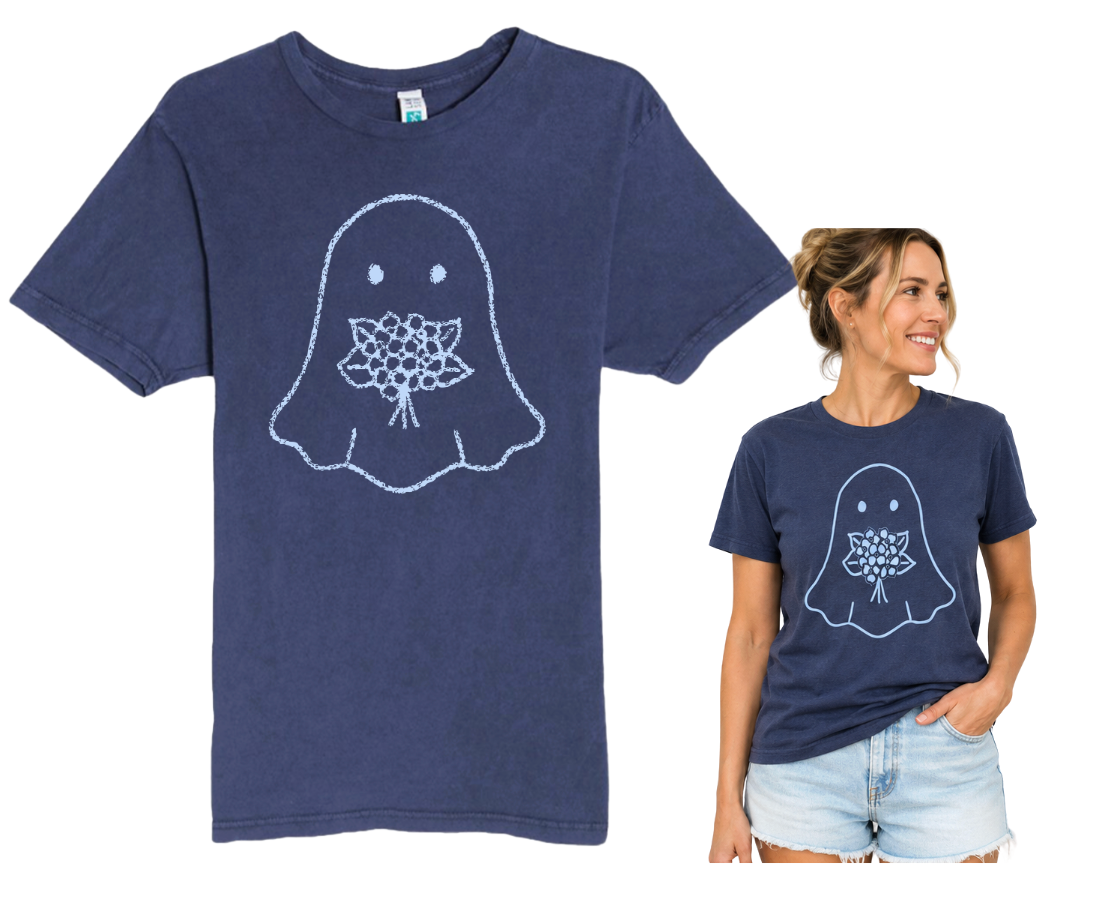 Ghosty Hydrangea Tee Single Silk Screen - COMING SOON