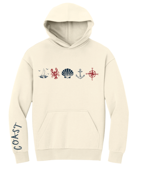 East Coast Hoodie Sailcloth Cream