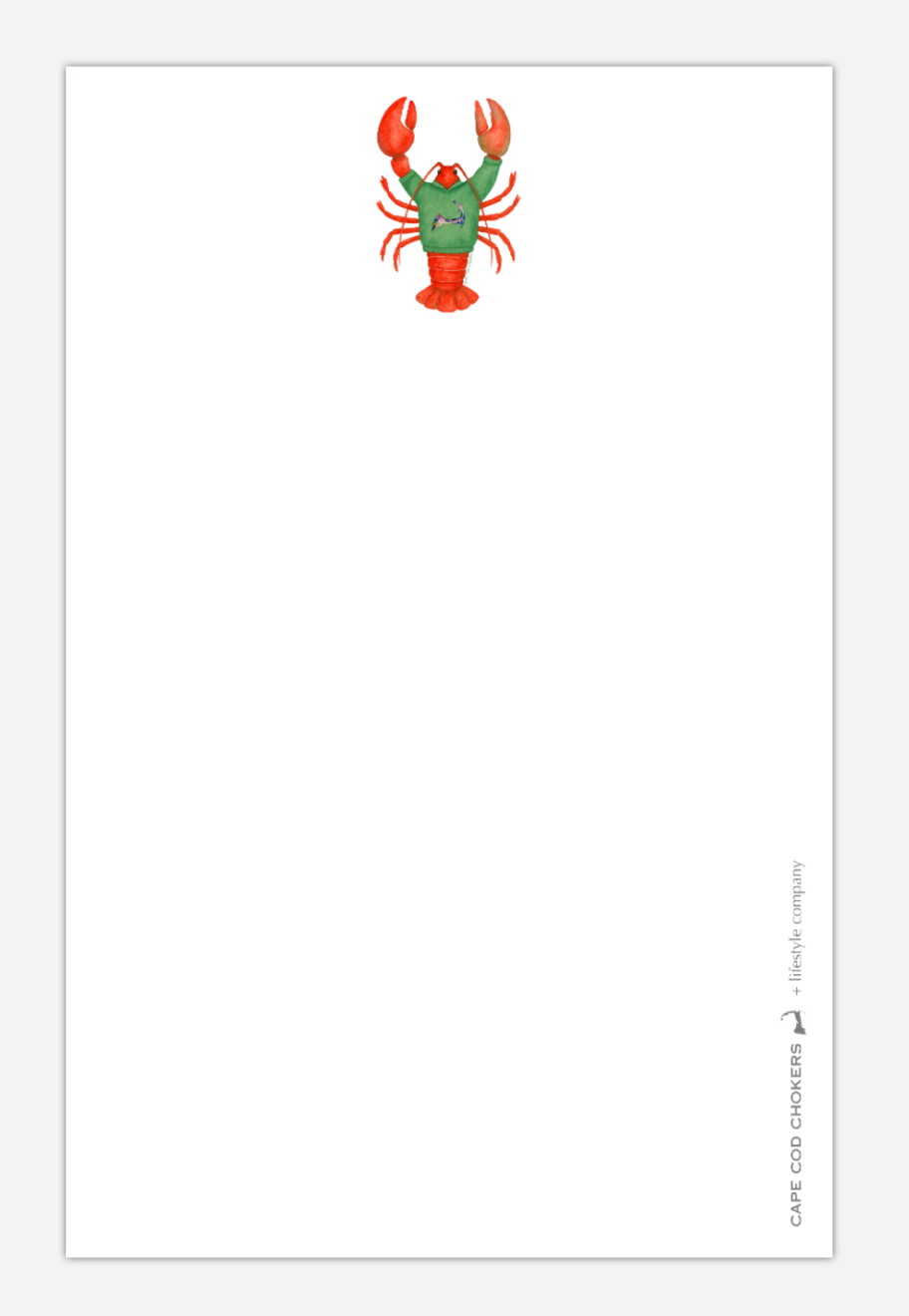 NEW!! Cozy Cape Cod Lobster Notepad