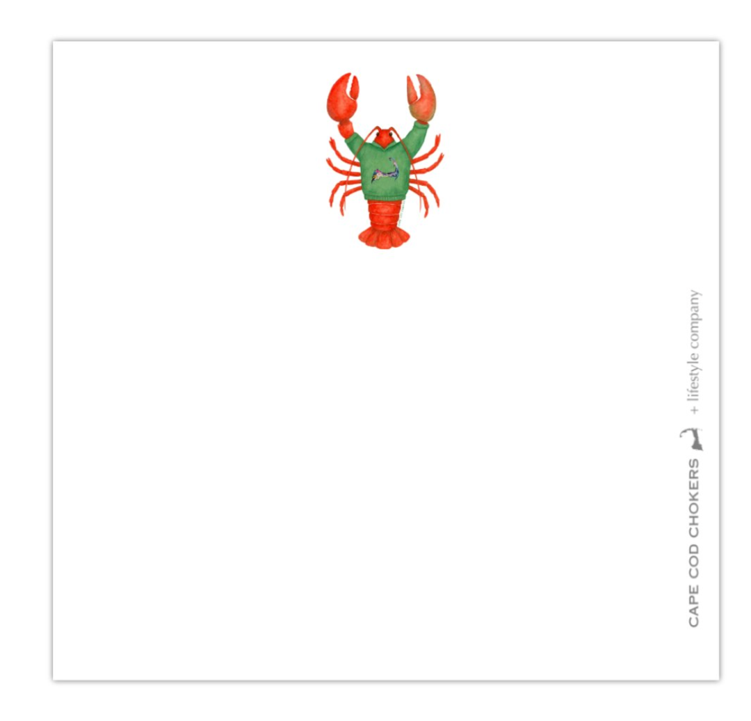 NEW!! Cozy Cape Cod Lobster Sticky Notes