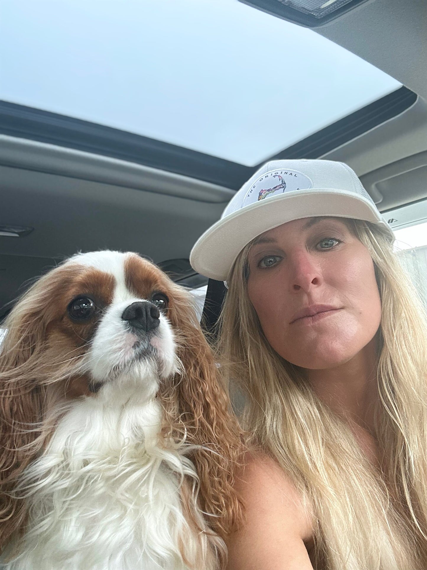 Cape Cod Wide Brim White Trucker Cap