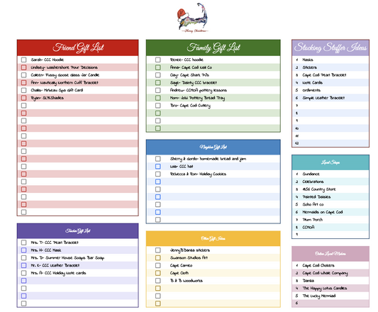 CHRISTMAS GIFT CHECKLIST PRINTABLE + GOOGLE SHEET