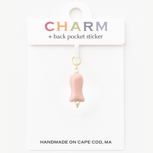 C-Breeze Treasure X CCC Handmade Fish Hoop and Chain Charms Pink Single