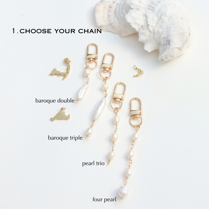 NEW!! White Pitaya Coconut Lip Gloss + Pearl Chain