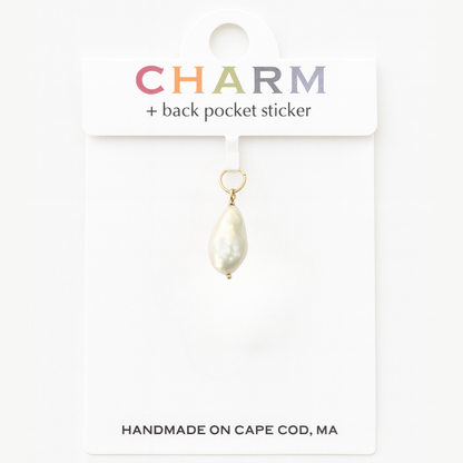 Baroque Pearl Hoop and Chain Charms
