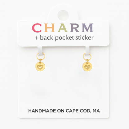 Heart Disk Hoop and Chain Charms