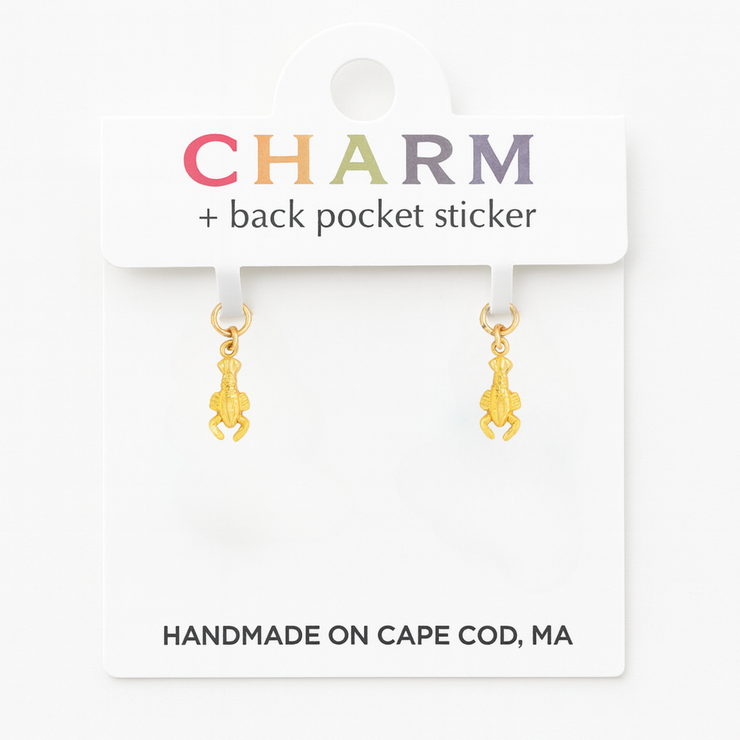Baby Lobsters Shell Hoop and Chain Charms