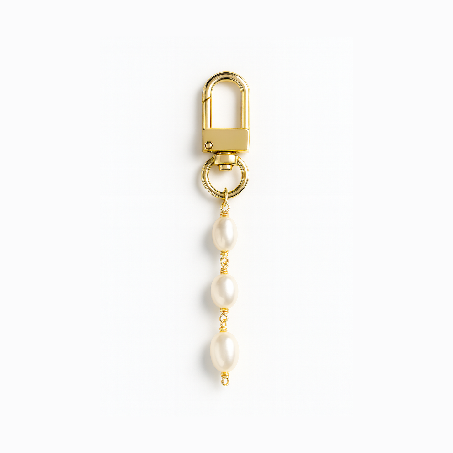 Freshwater Pearl Coastal Bag Charm Key Chain Trio