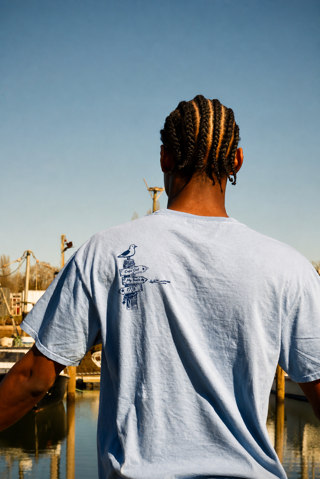 Sail Boat + Seagull Flag T-shirt