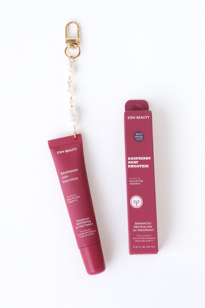 Pearl Trio Chain + Raspberry Acai Smoothie Gloss